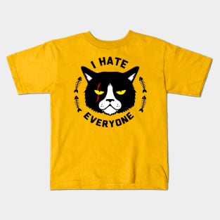 I hate everyone cat (the original) Kids T-Shirt